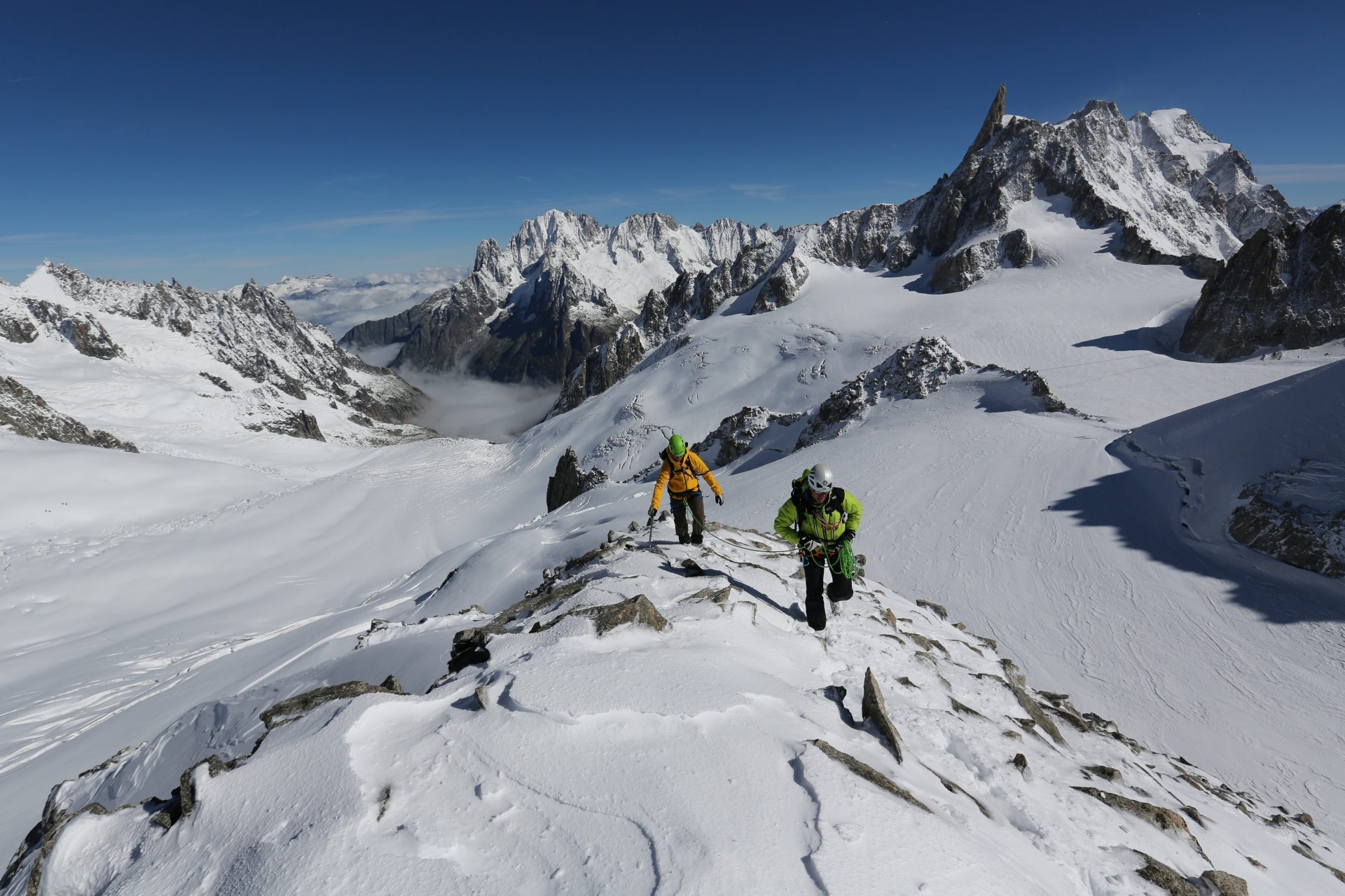 Stage initiation alpinisme Chamonix massif du Mont Blanc