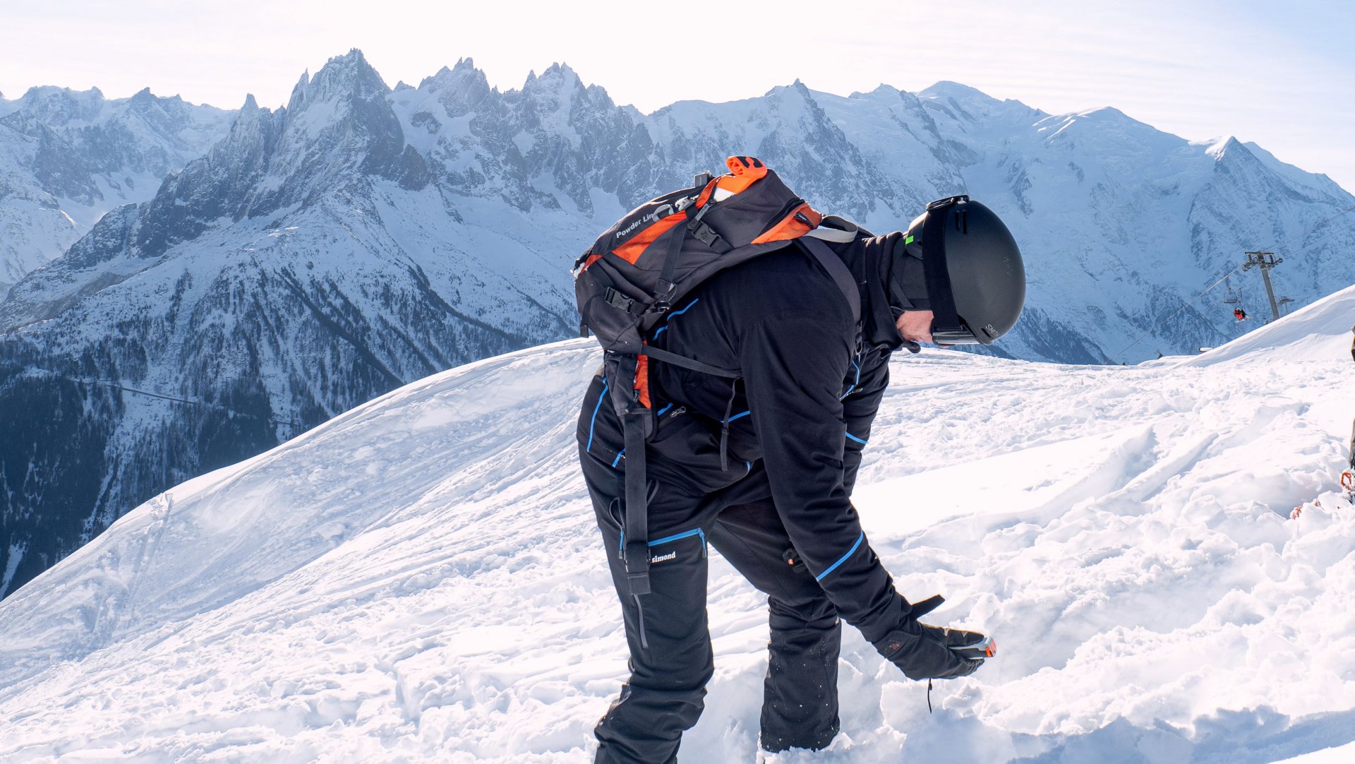 Formation secours avalanche à ski à Chamonix avec un guide