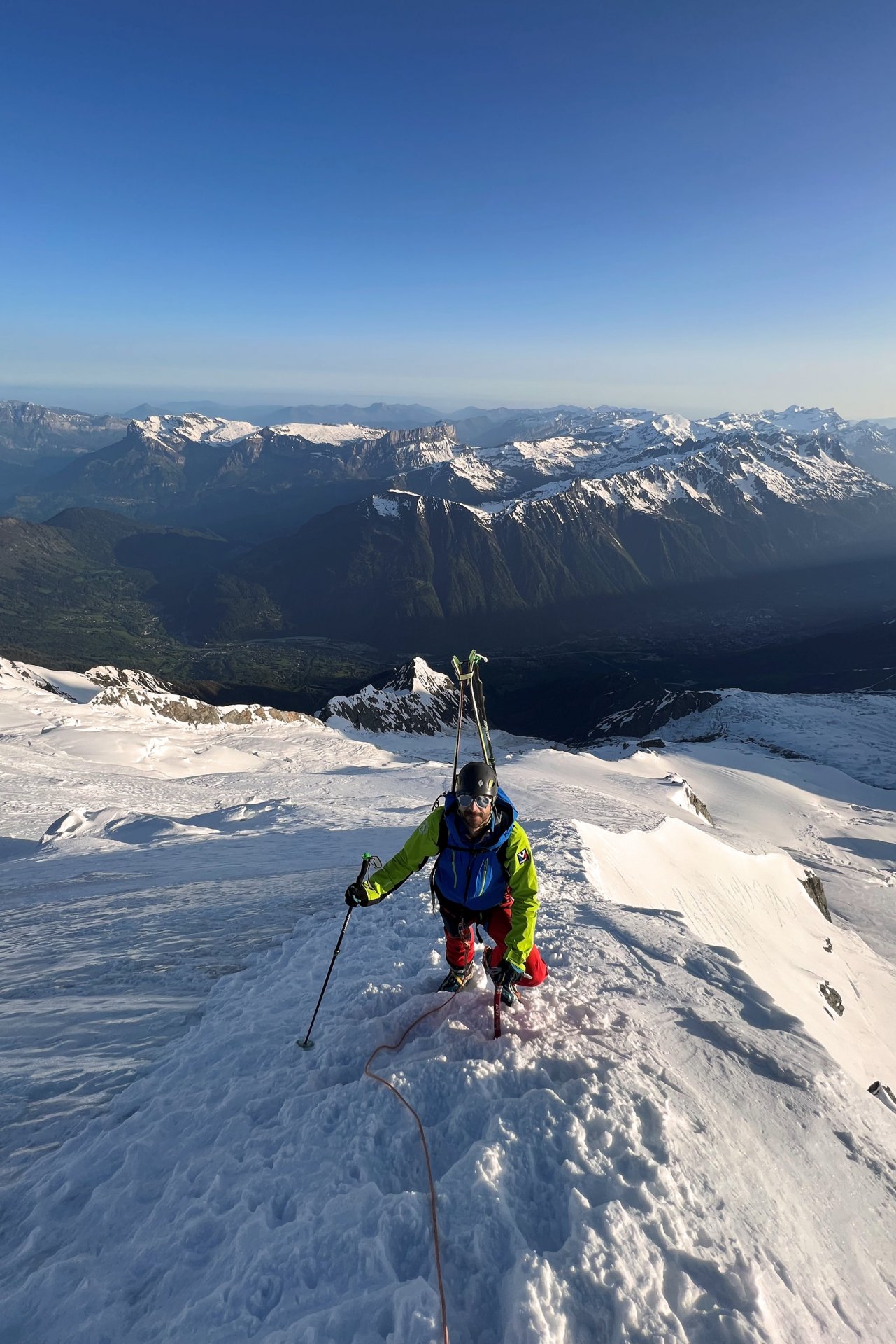 Ski de randonnée Mont Blanc, arête nord du dome