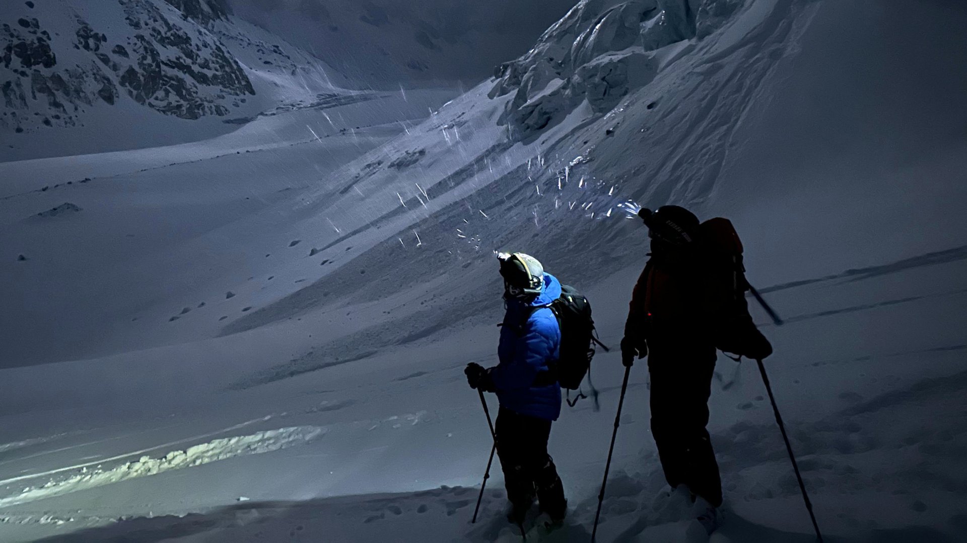 Vallée Blanche à la pleine lune