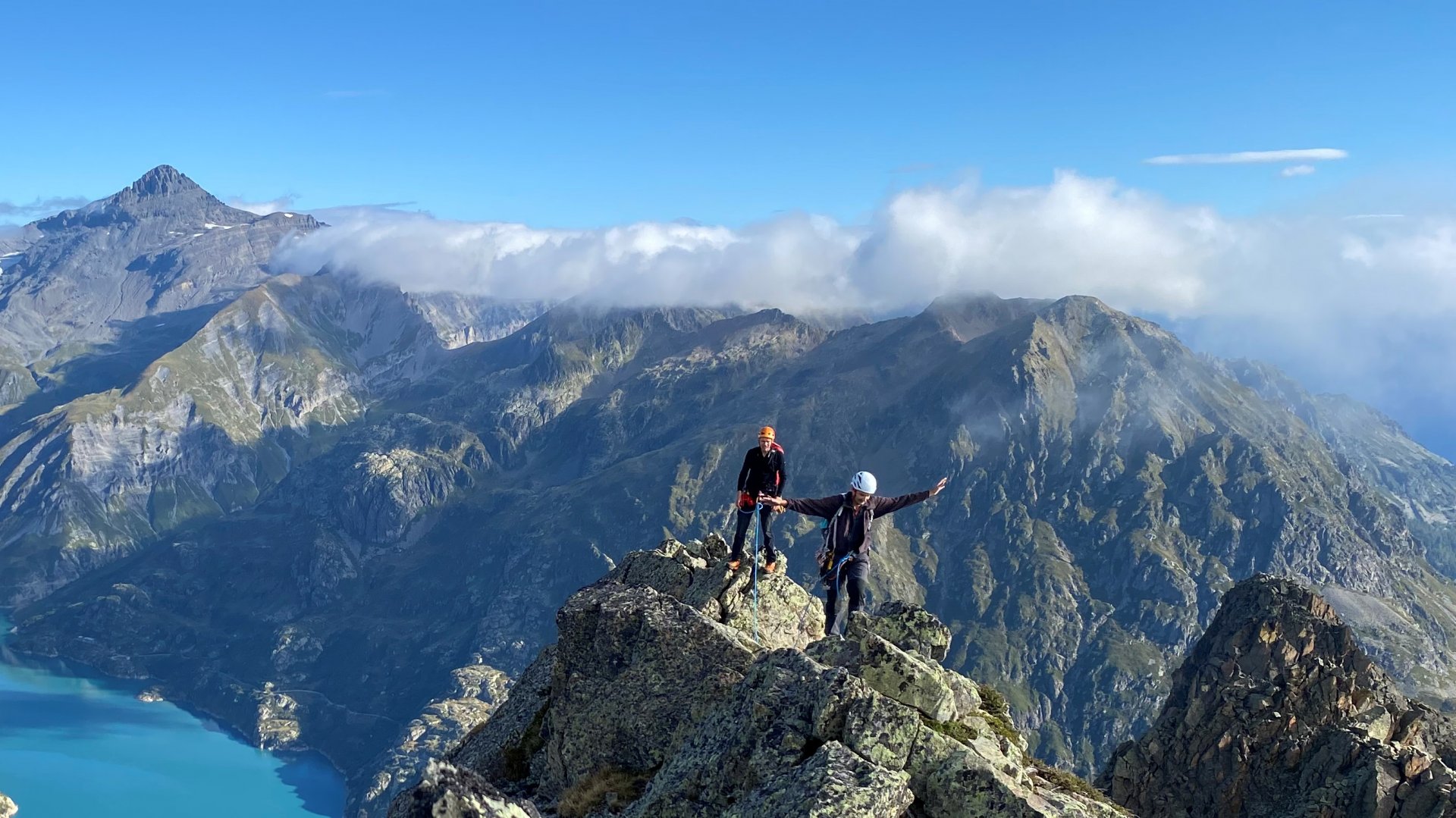 Traversée des Perrons lac d'Emosson Suisse