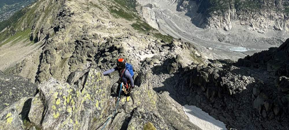 Ascension Aiguille de l’M, Arête NNE 