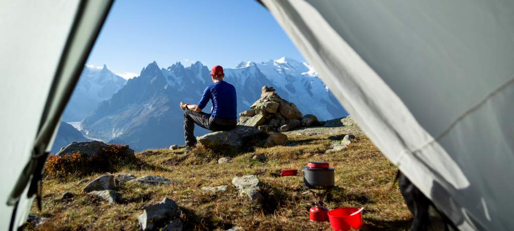 randonnée été chamonix, tente, Aiguilles rouges