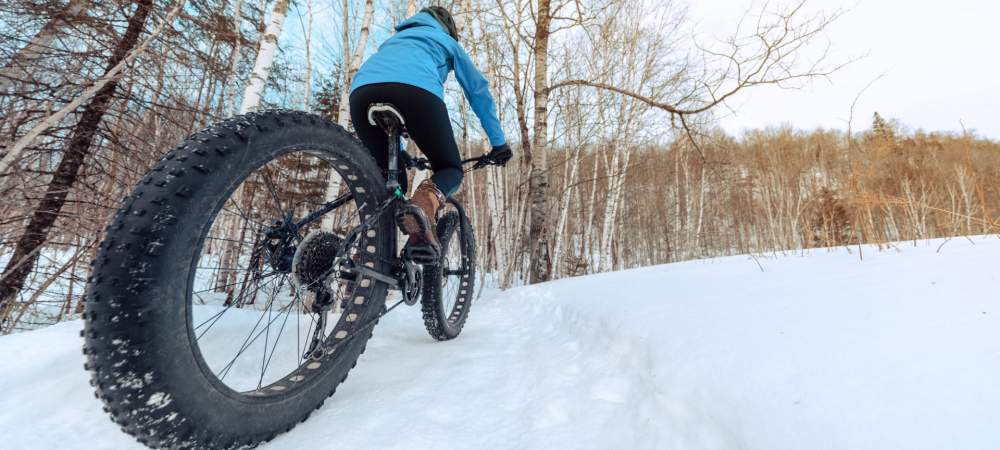 Fat bike sur neige dans la vallée de Chamonix