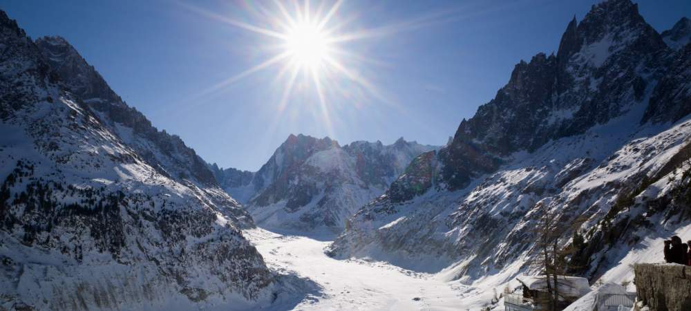 Randonnée raquettes mer de glace à Chamonix 