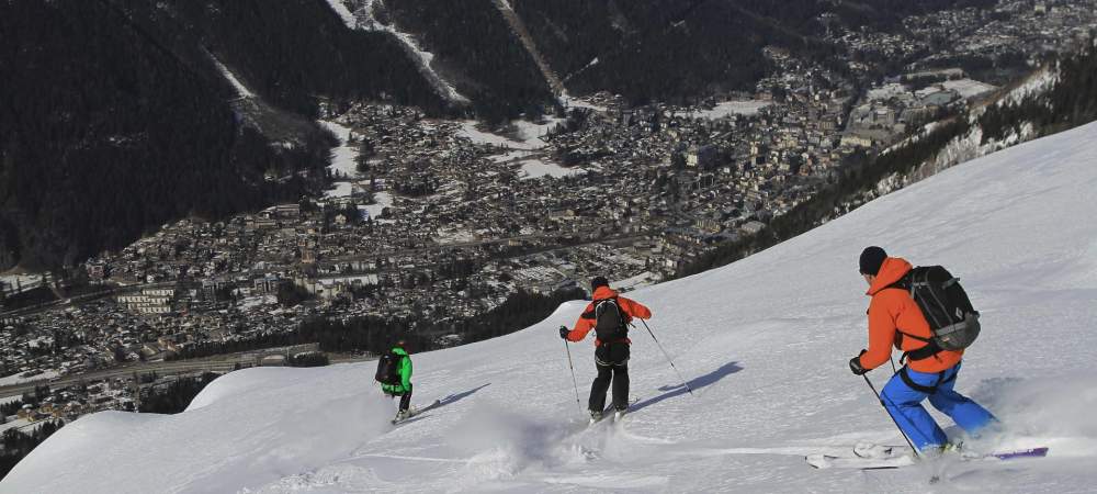 Ski hors piste Vallée de Chamonix, Pré du Rocher