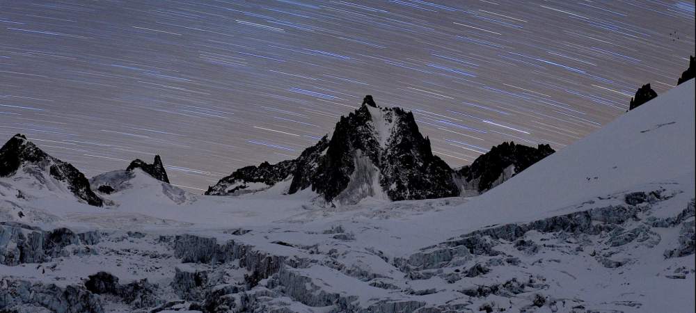 Vallée Blanche à la pleine lune