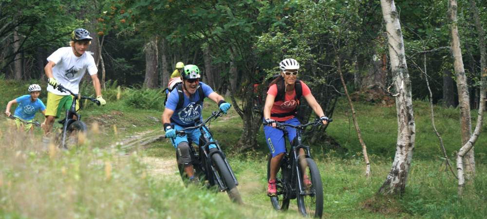 VTT électrique dans les forêts de la Vallée de Chamonix