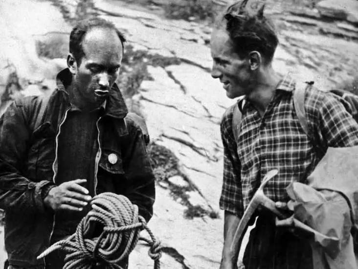 Lionel Terray et Louis Lachenal de retour de l'Eiger, Collection Guérin-Paulsen.