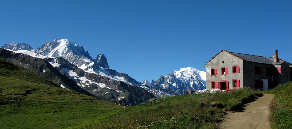 Randonnée Tour du Mont Blanc Refuge du Col de Balme, Aiguille verte
