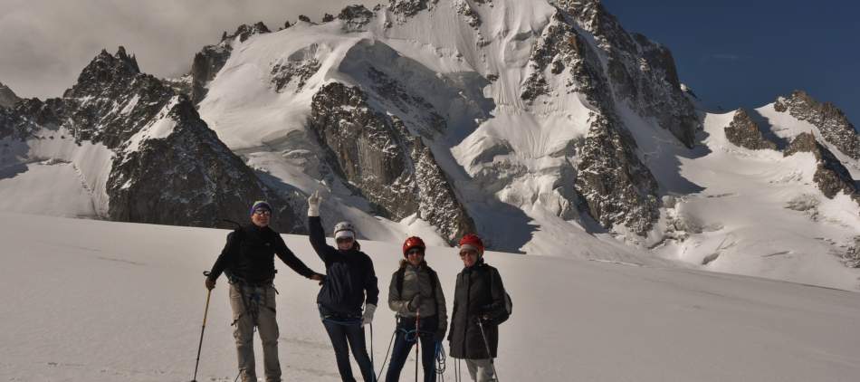 Famille sur le Glacier du Tour 