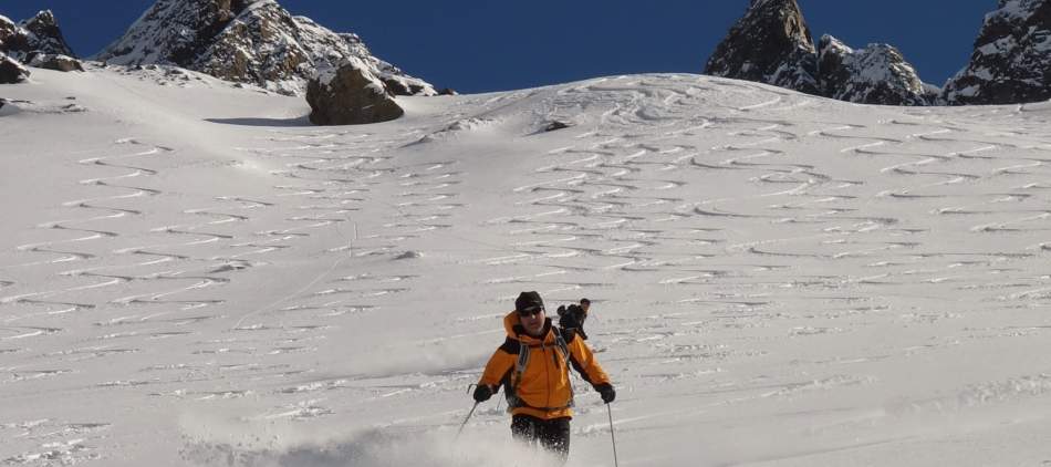 Initiation au ski de randonnée à Chamonix, Col de l'Encrenaz