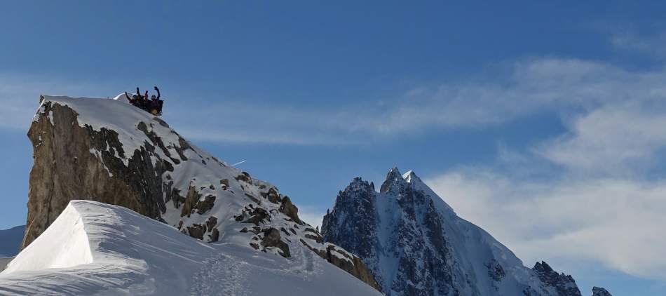 Stage autonomie  ski de pente raide Chamonix