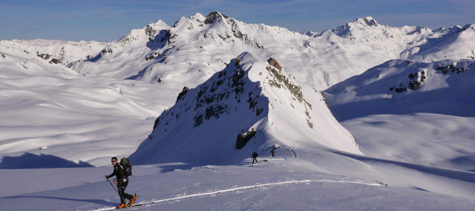 Raid à ski de randonnée dans les Grisons