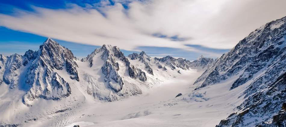 Ski de randonnée,  glacier d'Argentière