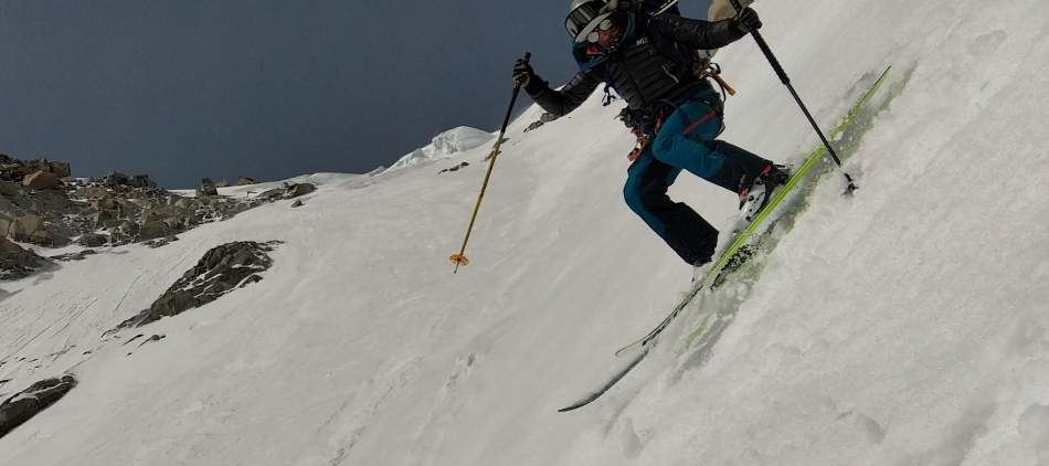 Stage autonomie  ski de pente raide Chamonix, Glacier d'Argentière