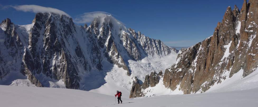 Ski de randonnée glacier d'Argentière, le Col du Tour Noir