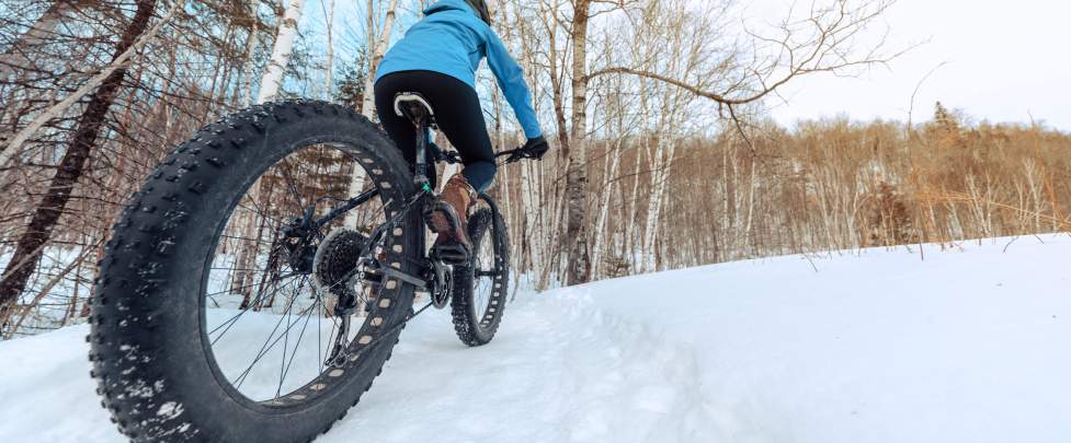 Fat bike sur neige dans la vallée de Chamonix