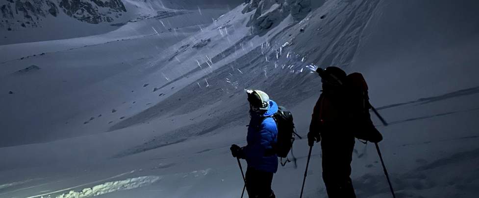 Vallée Blanche à la pleine lune