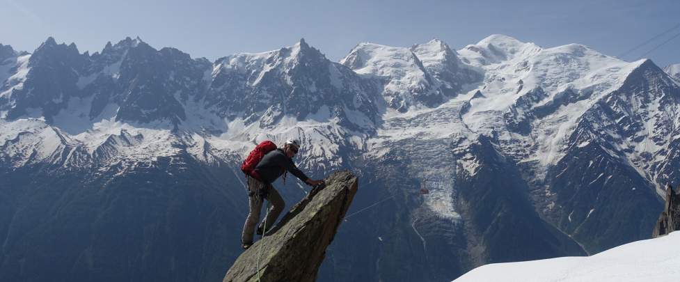 Escalade Brevent la somone, le rateau de chèvre