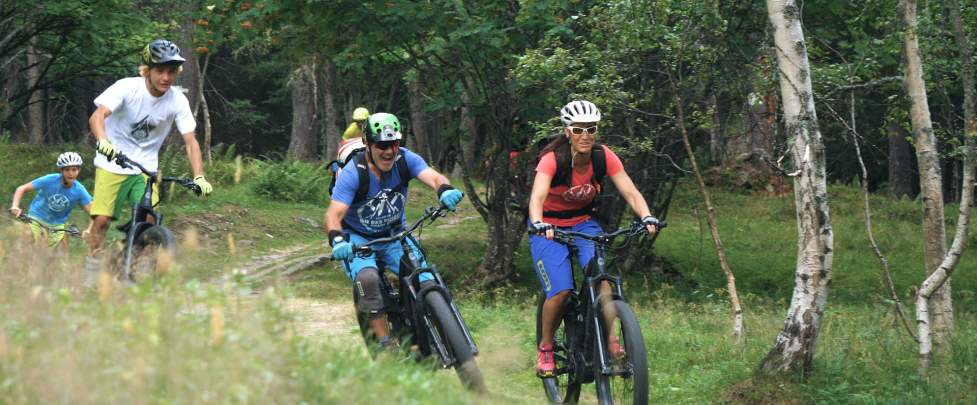 VTT électrique dans les forêts de la Vallée de Chamonix